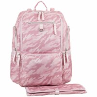 Bodhi Lafayette Street Multi-Function Backpack Diaper Bag - Pink Fluid Camo