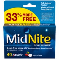 MidNite Sleep Aid Cherry Flavor Chewable Tablets Perspective: Main
