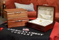 First Lady Jewel Chest, Solid American Cherry Hardwood with Heritage Cherry Finish