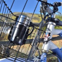 Rocky Mountain Holster Leather Cup Holder For Bikes - Distressed Brown & Grey