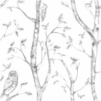 NuWallpaper NU1412 Woods Peel and Stick Wallpaper, Grey