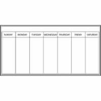 WallPops TWPE98895 White board Weekly Calendar Decal - Set of 2