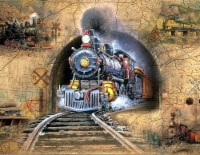 Springbok's 500 Piece Jigsaw Puzzle Full Speed Ahead - Made in USA