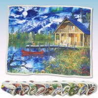 Springbok Moon Cabin Retreat Sherpa Blanket - Microfiber Fleece Throw