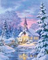Springbok's 1000 Piece Jigsaw Puzzle Village Chapel - Made in USA