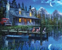 Springbok's 1000 Piece Jigsaw Puzzle Moonlit Night - Made in USA