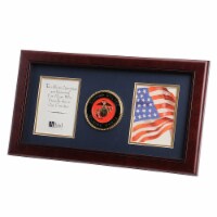 Allied Frame US Marine Corps Medallion Double Picture Frame - Two 4 x 6 Photo Openings