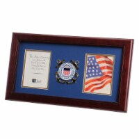 Allied Frame US Coast Guard Medallion Double Picture Frame - Two 4 x 6 Photo Openings