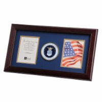 Allied Frame US Air Force Medallion Double Picture Frame - Two 4 x 6 Photo Openings