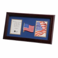 Allied Frame US American Flag Medallion Double Picture Frame - Two 4 x 6 Photo Openings
