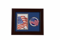 Allied Frame US American Flag Medallion Portrait Picture Frame - 4 x 6 Picture Opening