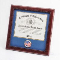 Allied Frame US American Flag Certificate of Achievement Picture Frame with Medallion