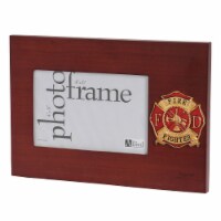 Allied Frame US Firefighter Medallion Desktop Landscape Picture Frame - 4 x 6 Inch