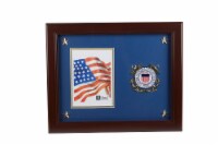 Allied Frame US Coast Guard Medallion Portrait Picture Frame with Stars - 5 x 7 Inch