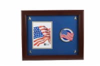 Allied Frame US American Flag Patriotic Picture Frame with Medallion and Stars - 5 x 7 inch