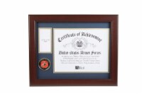 Allied Frame US Marine Corps Medal and Award Certificate Frame - 8 x 10 Opening