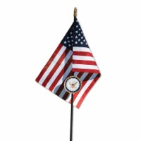 Allied Navy Veteran Grave Marker With 30 Inch Tall American Cemetery Flag Perspective: Main