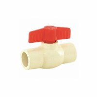 Sim Supply Ball Valve,CPVC/Red,Plastic,3/4  Pipe  48637