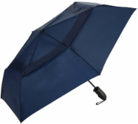 ShedRain Windjammer® Auto-Open and Auto-Close Compact Umbrella - Navy Blue Perspective: Main