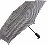 ShedRain Windjammer® Vented Auto-Open and Auto-Close Compact Umbrella - Houndstooth Perspective: Main