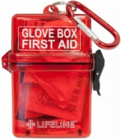 Lifeline Weather Resistant Glove Box First Aid Kit - Red Perspective: Main