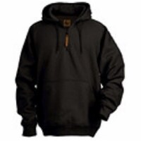 Berne Apparel SP350BKR480 X-Large Regular Quarter-Zip Hooded Pullover - Thermal Lined - Black