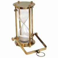 Sand Timer Hourglass 6 , Brass & Glass