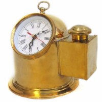 Brass Binnacle Clock - Doesn't include oil lamp