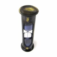 Antique Brass  MARY ROSE  5-min. Hourglass w/ Purple Sand
