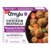 AmyLu Fully Cooked Roasted Garlic Chicken Meatball