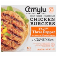 Burgers by Amylu® Paleo Three Pepper Chicken Burgers