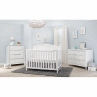 Sorelle Furniture 665-W Berkley Round Top Panel Crib, White - 55 x 30 x 44 in.