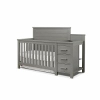 Sorelle Furniture 6105-WG Farmhouse Crib & Changer, Weathered Gray