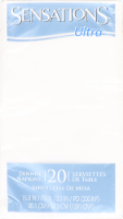 Sensations Ultra Dinner Napkins - 20 Pack - White Perspective: Main
