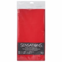 Sensations Plastic Lined Tablecover - Classic Red