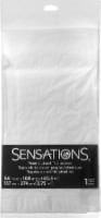 Sensations Plastic Lined Tablecover - White Perspective: Main