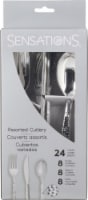 Sensations Assorted Plastic Cutlery - Silver