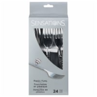 Sensations Plastic Forks - Silver