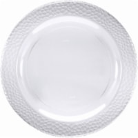 Creative Converting 347880 9 in. Clear Pebble Plastic Dinner Plates - 120 Count