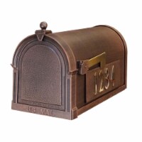 Special Lite Products SCB-1015-MP-CP Berkshire Curbside Mailbox with Side Numbers - Copper