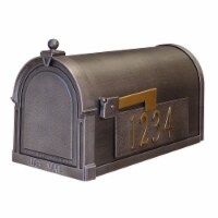 Special Lite Products SCB-1015-MP-SW Berkshire Curbside Mailbox with Side Numbers - Swedish S