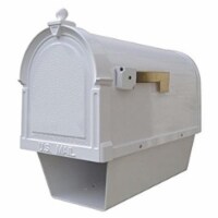 Special Lite Products SCB-2015-FN-WH Berkshire Curbside Mailbox with Paper Tube & Front Numbe