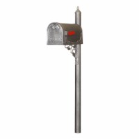 Special Lite SCF-1003-SPK-651-SW Floral Curbside with Albion Mailbox Post, Swedish Silver