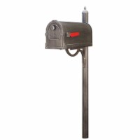 Special Lite SCS-1014-SPK-679-SW Savannah Curbside with Richland Mailbox Post, Swedish Silver