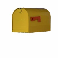 Special Lite Products SCR-1016A-YEL Mid Modern Rigby Curbside Mailbox, Yellow
