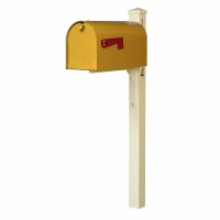 Special Lite Products SCR1016AYEL-SPK720IVR-VN Mid Modern Rigby Curbside Mailbox & Post, Yell