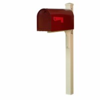Special Lite Products SCR1016AWIN-SPK720IVR-VN Mid Modern Rigby Curbside Mailbox & Post, Wine