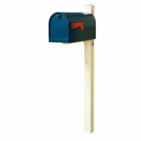 Special Lite Products SCR1016ABLU-SPK720IVR-VN Mid Modern Rigby Curbside Mailbox & Post, Blue