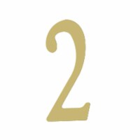 Mailbox Accessories BR3-2 Brass Address Numbers Size - 3 Number - 2-Brass