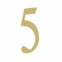 Mailbox Accessories BR3-5 Brass Address Numbers Size - 3 Number - 5-Brass